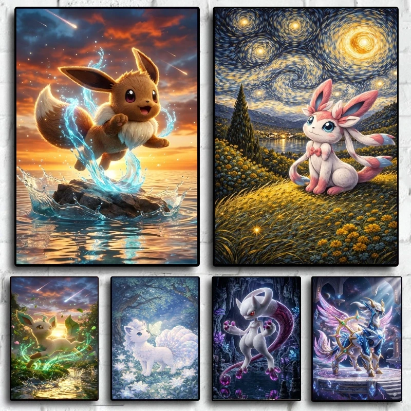 Canvas Printing Pokemon Picture Eevee Paintings Children's Bedroom Decor Gifts Home Decoration Picture Aesthetic Poster Wall Art
Canvas Printing Pokemon Picture Eevee Paintings Children's Bedroom Decor Gifts Home Decoration Picture Aesthetic Poster Wall Art