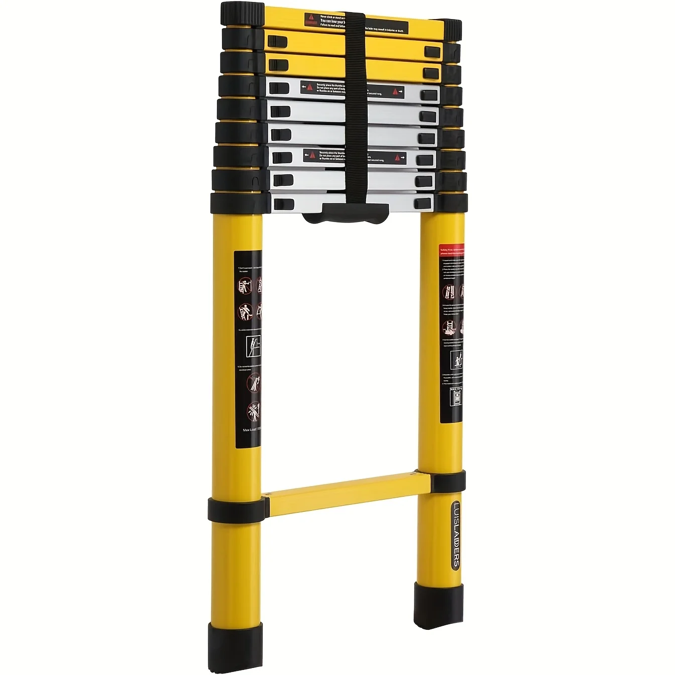 Portable Telescopic Ladder, Double-Sided Step, 40-Step Pitch, Sturdy Aluminum Alloy Frame, 2.5+98.43inch, Space-Saving Design, for Home and Kitchen, Ginger Yellow
Portable Telescopic Ladder, Double-Sided Step, 40-Step Pitch, Sturdy Aluminum Alloy Frame, 2.5+98.43inch, Space-Saving Design, for Home and Kitchen, Ginger Yellow