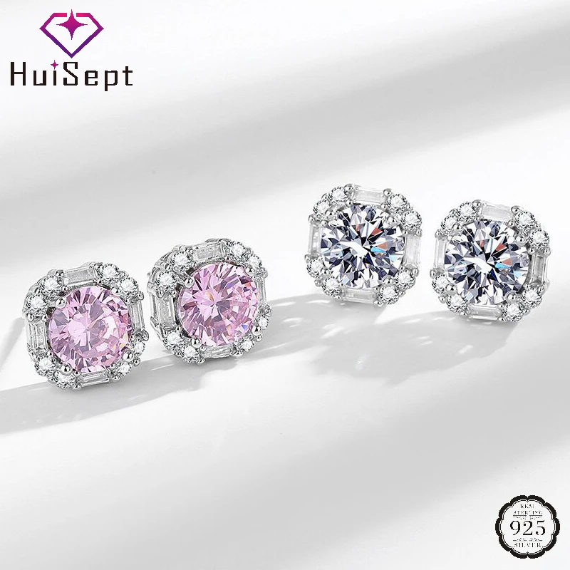 HuiSept Trendy 925 Silver Jewelry Earrings with Zircon Gemstone Accessories for Women Wedding Party Promise Gift Wholesale
HuiSept Trendy 925 Silver Jewelry Earrings with Zircon Gemstone Accessories for Women Wedding Party Promise Gift Wholesale