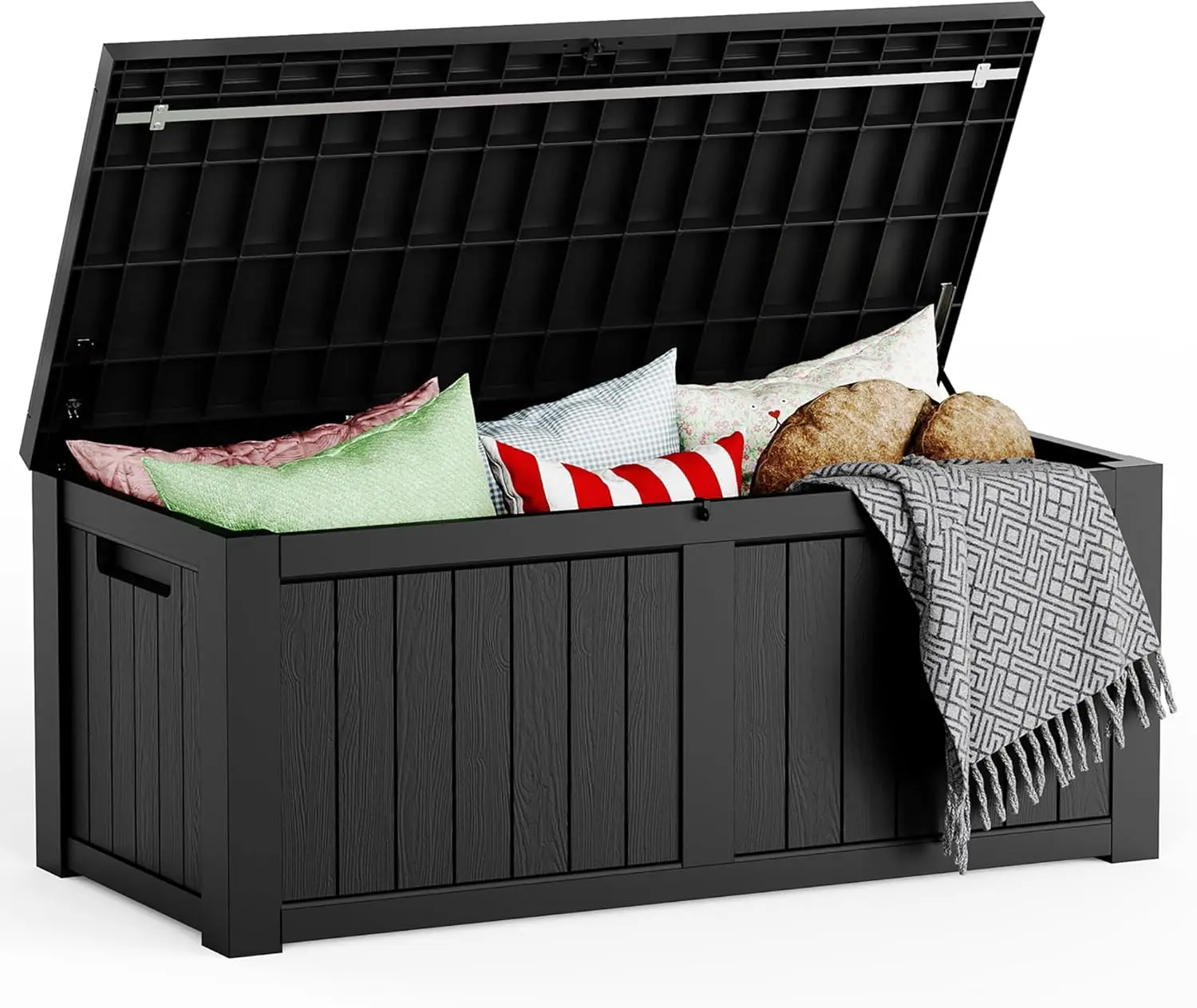 31-180 Gallon Deck Box Large Resin Outdoor Storage Box Waterproof Storage Bin with Lockable Lid for Patio Furniture Cushions Poo
31-180 Gallon Deck Box Large Resin Outdoor Storage Box Waterproof Storage Bin with Lockable Lid for Patio Furniture Cushions Poo