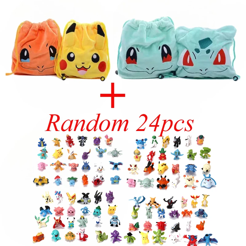 24pcs Pokemon 2-3cm Anime Figure with Storage Bag Cute Pikachu Bag Mini Statue Ornaments Creative Birthday Gifts Toys
24pcs Pokemon 2-3cm Anime Figure with Storage Bag Cute Pikachu Bag Mini Statue Ornaments Creative Birthday Gifts Toys