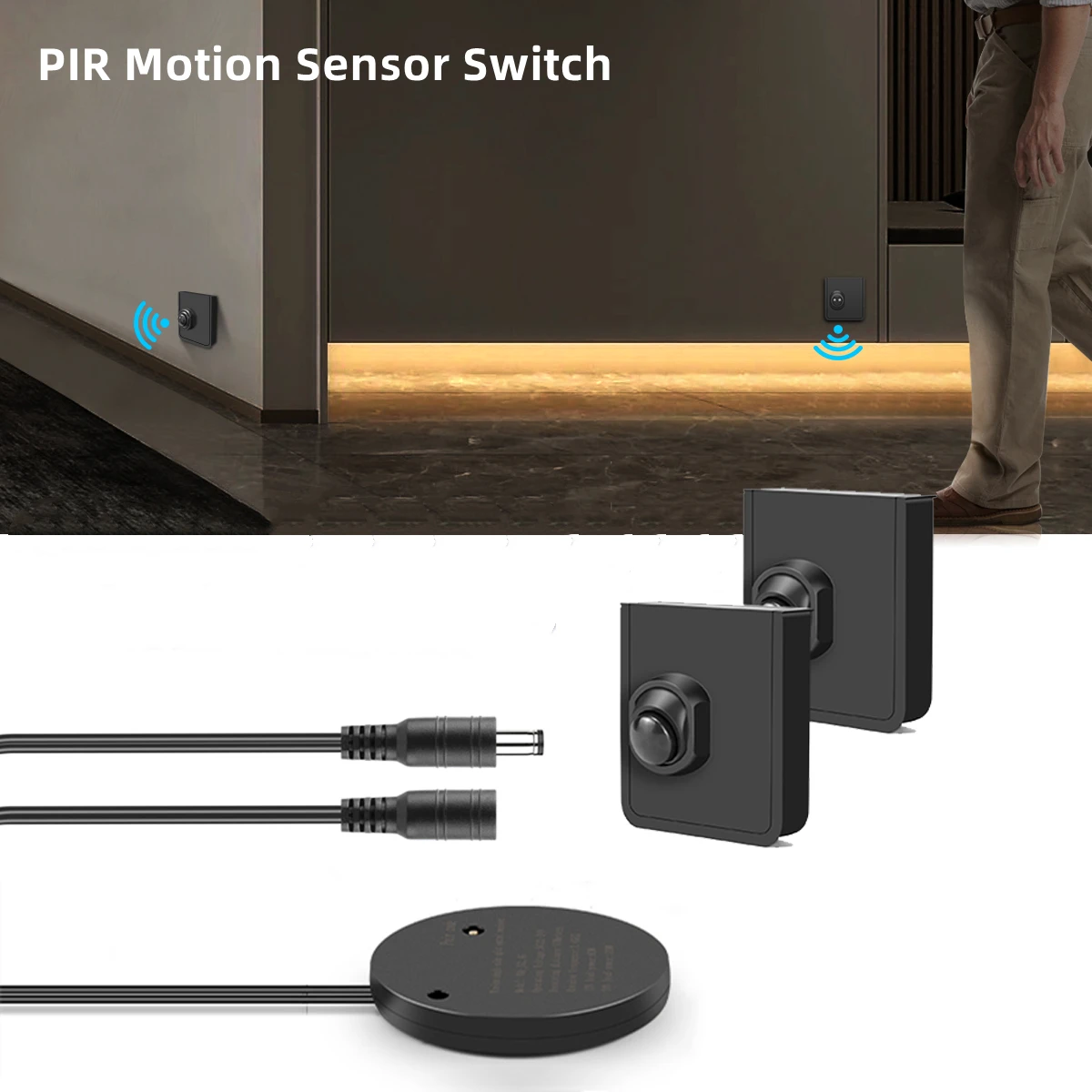 Wireless PIR Motion Sensor Switch 12V 24V Rechargeable Portable Movable Body Induction Light Controller for COB LED Strip
Wireless PIR Motion Sensor Switch 12V 24V Rechargeable Portable Movable Body Induction Light Controller for COB LED Strip