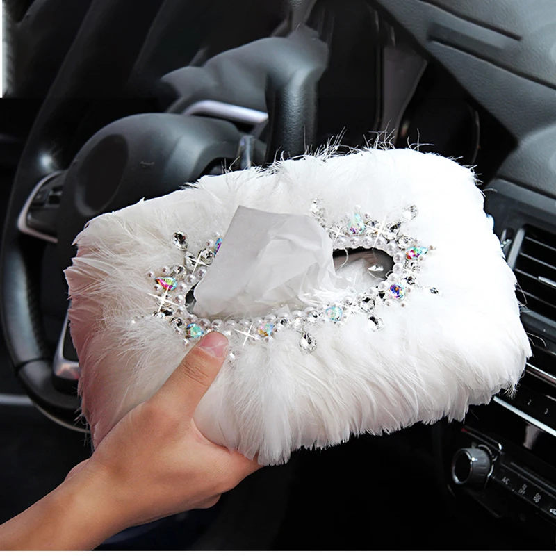 Sparkling Diamond Car Tissue Box Creative Feather Desktop Napkin Holder Tissue Pumping Paper Case Home Decor Auto Accessories
Sparkling Diamond Car Tissue Box Creative Feather Desktop Napkin Holder Tissue Pumping Paper Case Home Decor Auto Accessories