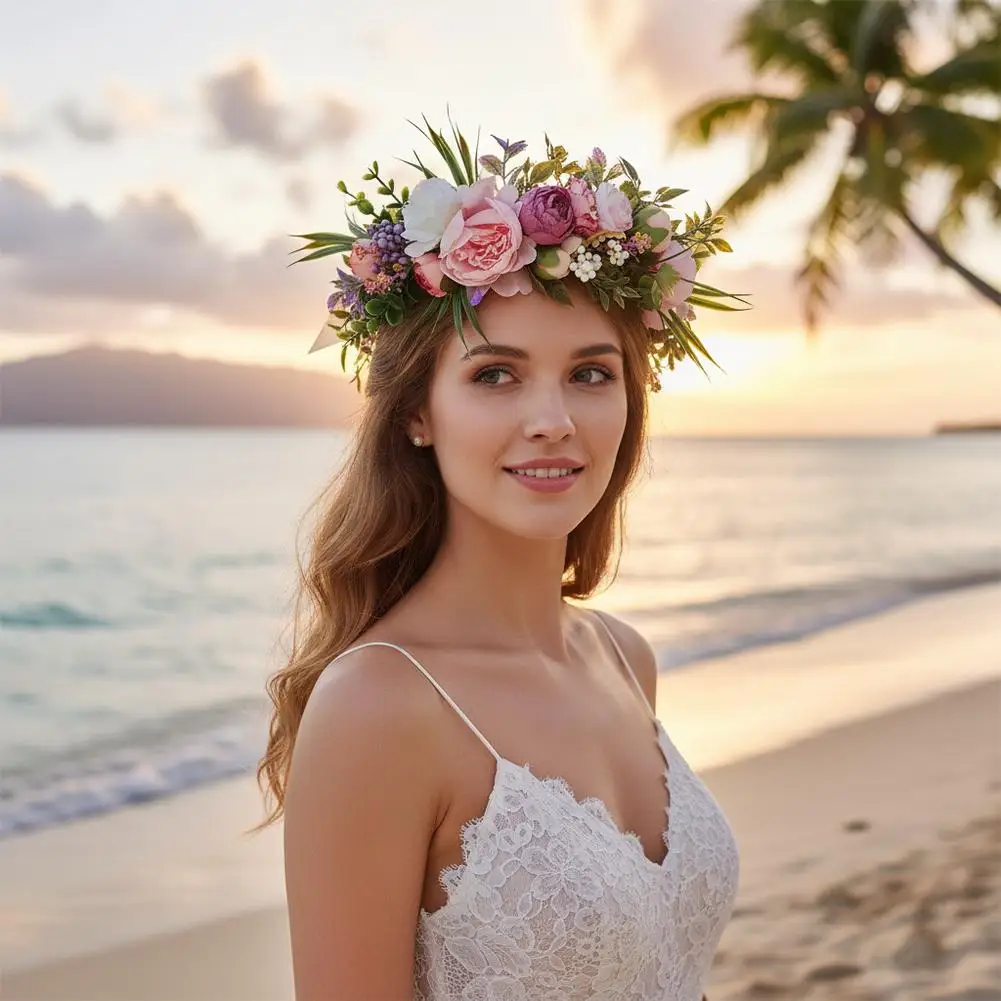 Sweet Princess Flower Hair Wreath, Floral Boho Headband for Beach Party Wedding, Bridal Bridesmaid Headdress Hairbands M1G2
Sweet Princess Flower Hair Wreath, Floral Boho Headband for Beach Party Wedding, Bridal Bridesmaid Headdress Hairbands M1G2