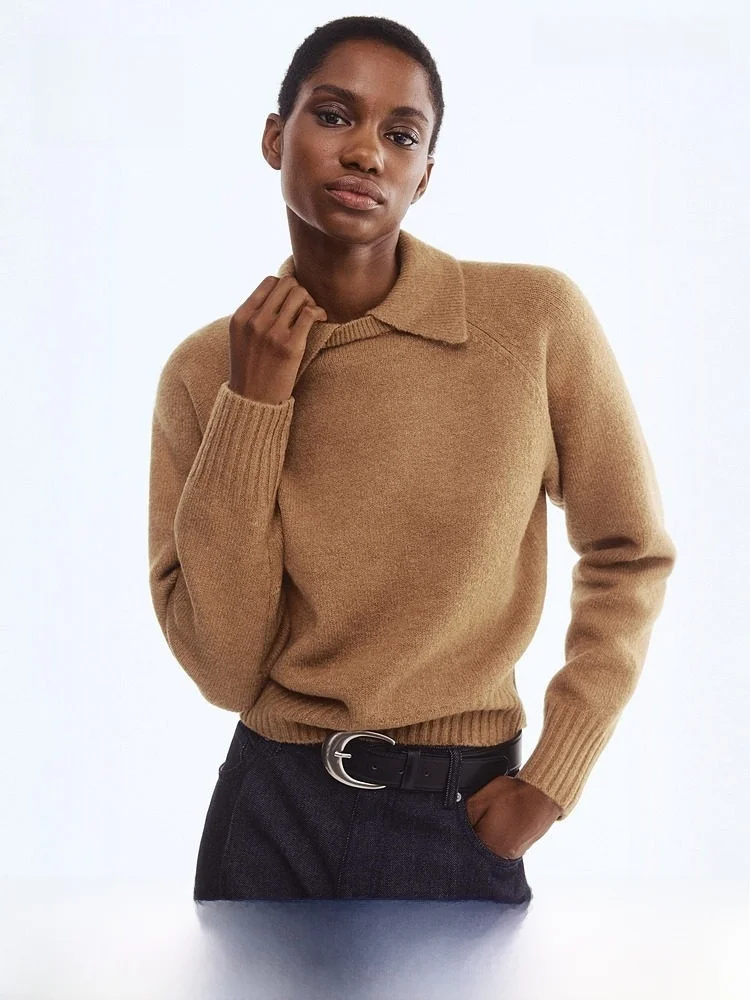 H&M Summer Women's Collared Sweater 1300290 Casual Style Regular Fit Wool Polyester Spandex Blend Comfortable Knitwear
H&M Summer Women's Collared Sweater 1300290 Casual Style Regular Fit Wool Polyester Spandex Blend Comfortable Knitwear