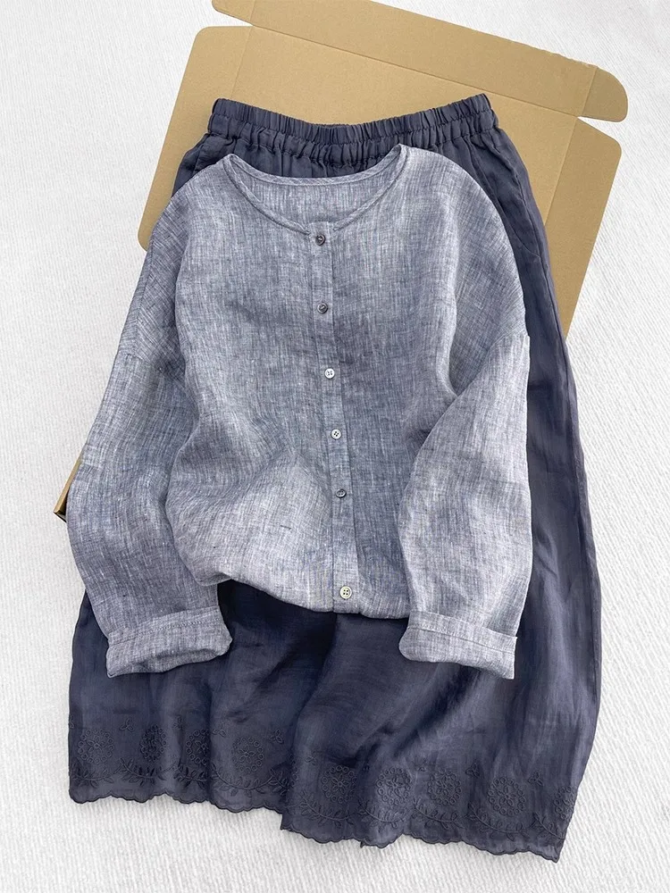 ay Long Sve irt Wide Leg Pants Two Piece Set Early Autumn High Faion Sensation Ele Women's Clothing Casual Wear
ay Long Sve irt Wide Leg Pants Two Piece Set Early Autumn High Faion Sensation Ele Women's Clothing Casual Wear