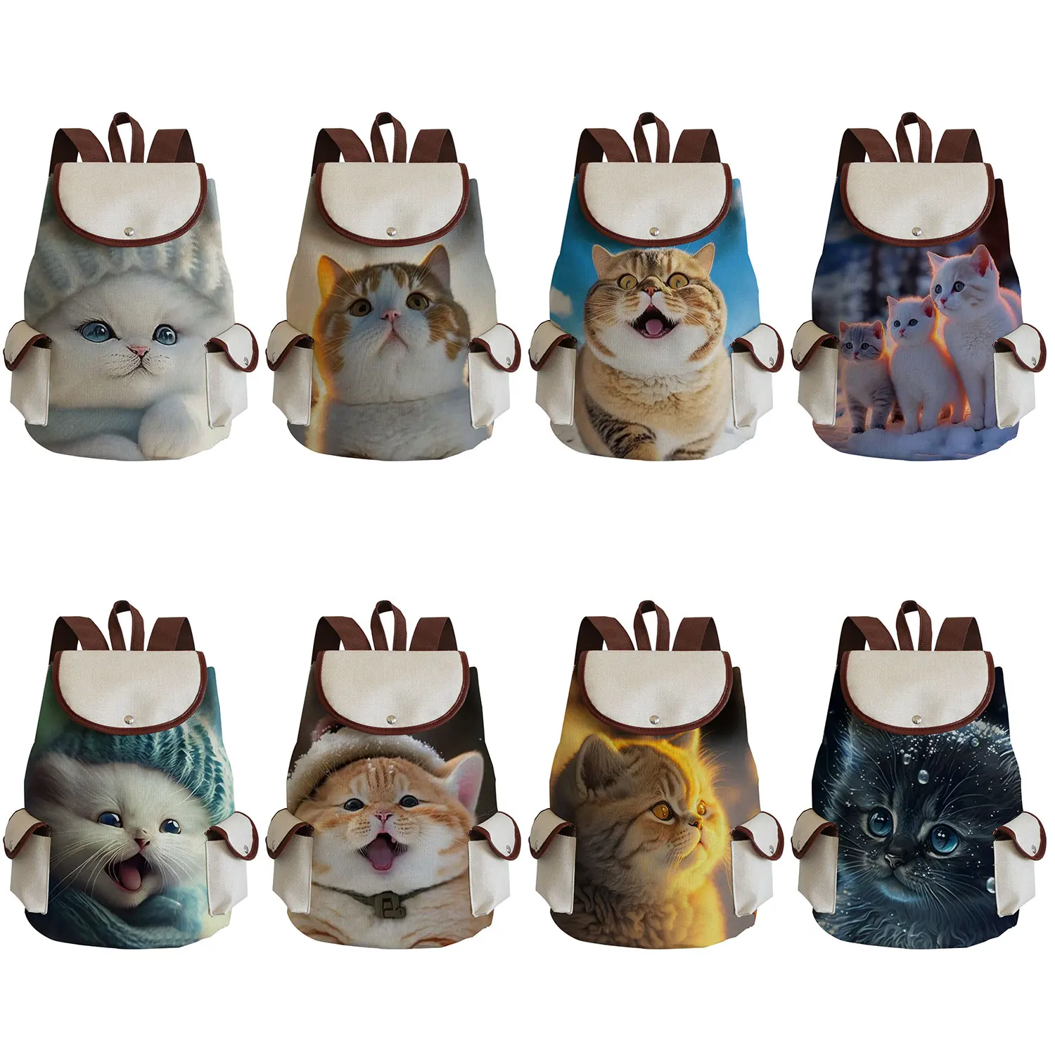 Cute Snow Cat Print The Backpack Portable Casual Child Girls School Backpack High Capacity Cartoon Animal Graphic Women Backpack
Cute Snow Cat Print The Backpack Portable Casual Child Girls School Backpack High Capacity Cartoon Animal Graphic Women Backpack