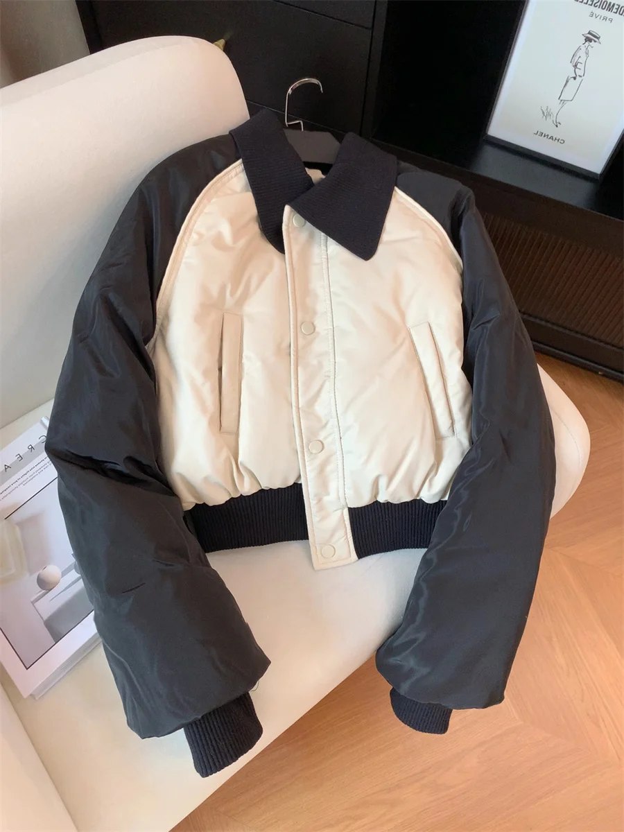 Faionable Contrast Color Stand Collar Baseball Jaet Men Women Casual Retro Cotton Coat Spring Autumn ort Outerwear
Faionable Contrast Color Stand Collar Baseball Jaet Men Women Casual Retro Cotton Coat Spring Autumn ort Outerwear