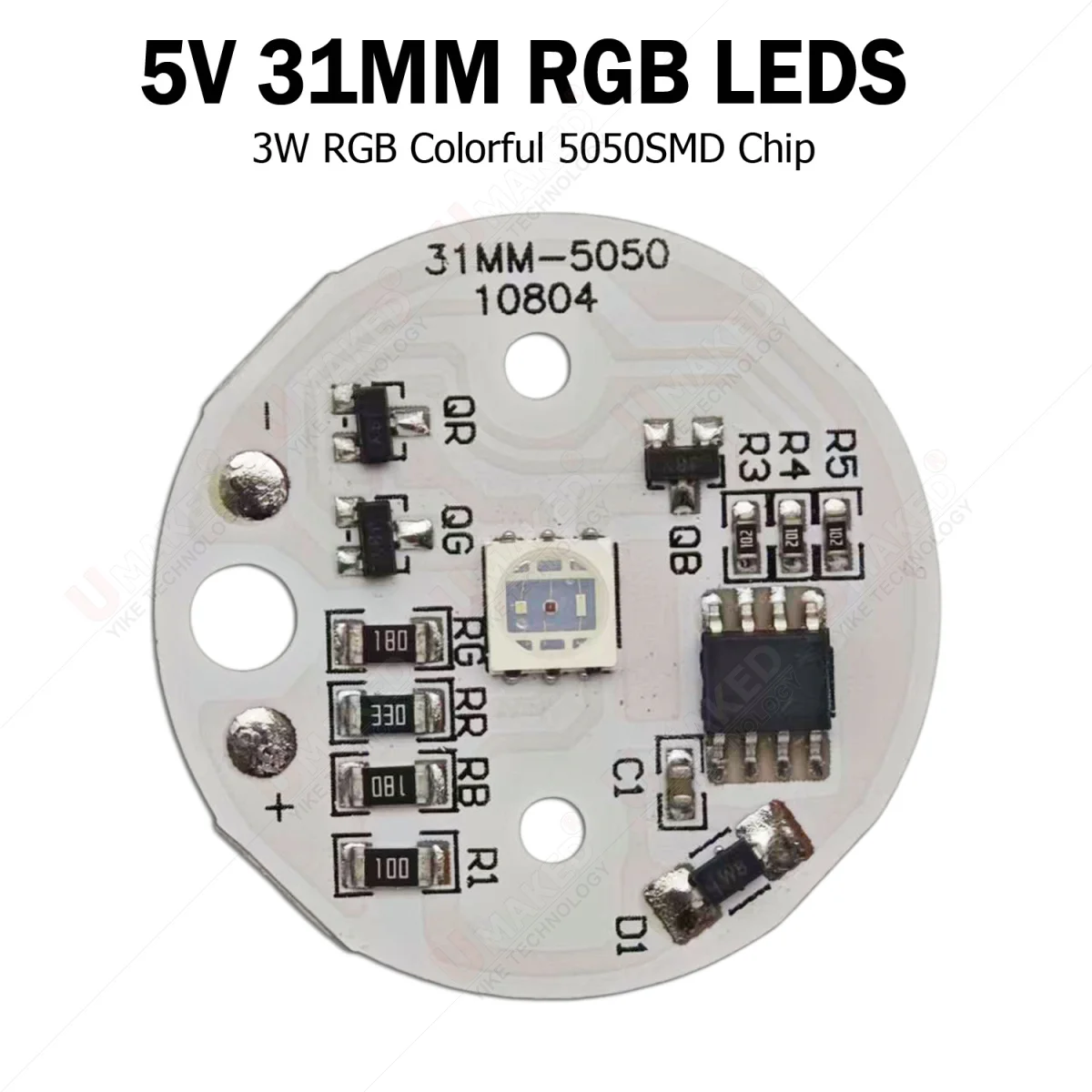 10/50 шт. 5В 5050 SMD RGB светодиодный чип-модуль 31 мм 3 Вт, источник света для настольного освещения, алюминиевая основа с LED-чипом, DIY лампа-светильник для подсветки
10/50 шт. 5В 5050 SMD RGB светодиодный чип-модуль 31 мм 3 Вт, источник света для настольного освещения, алюминиевая основа с LED-чипом, DIY лампа-светильник для подсветки