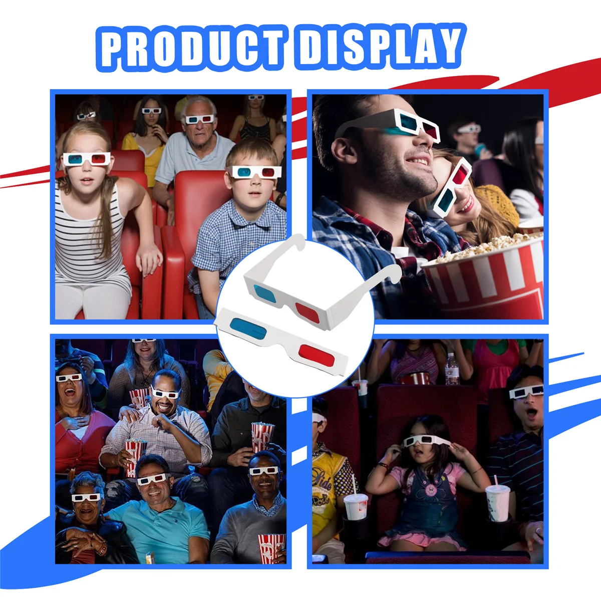 AA91 3D Glasses, 10 Pairs Red and Blue Paper Stereo Lenses for Movies Set Anaglyph Paper 3D Glasses
AA91 3D Glasses, 10 Pairs Red and Blue Paper Stereo Lenses for Movies Set Anaglyph Paper 3D Glasses