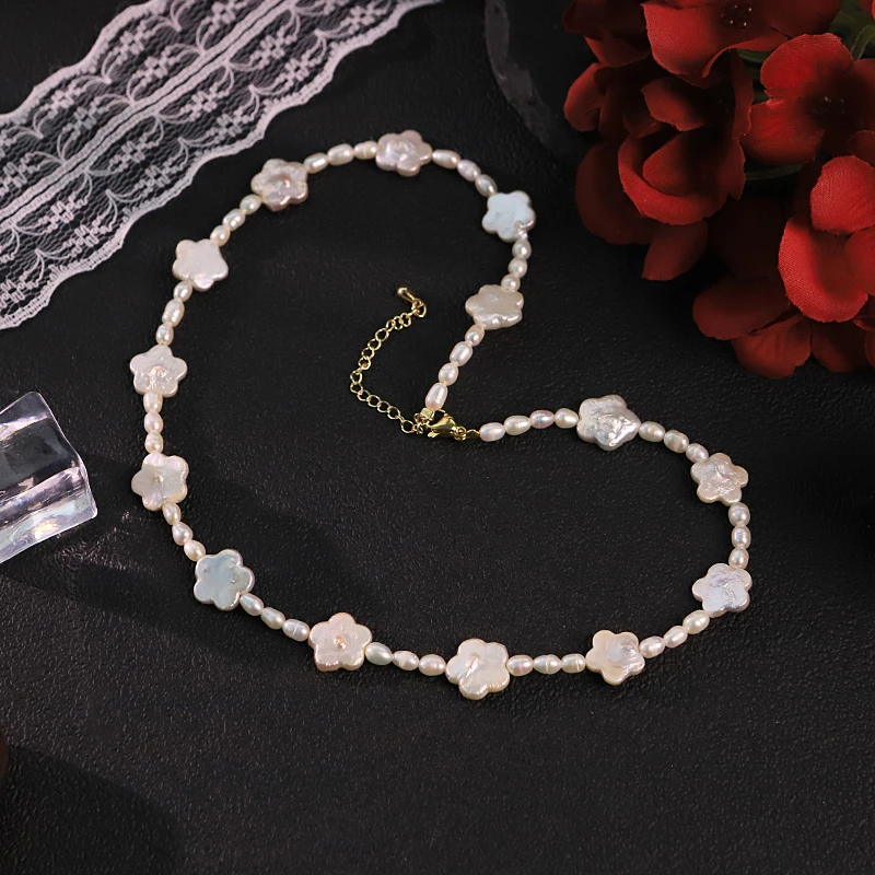 GLSEEVO Natural Freshwater Baroque Flower Pearl Necklace for Women Wedding Bridal White Floral Pearl Necklace Dainty Jewelry
GLSEEVO Natural Freshwater Baroque Flower Pearl Necklace for Women Wedding Bridal White Floral Pearl Necklace Dainty Jewelry