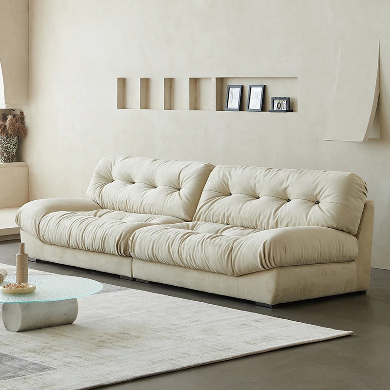 Small apartment cream wind matte fabric living room retro wind straight row sofa
Small apartment cream wind matte fabric living room retro wind straight row sofa
