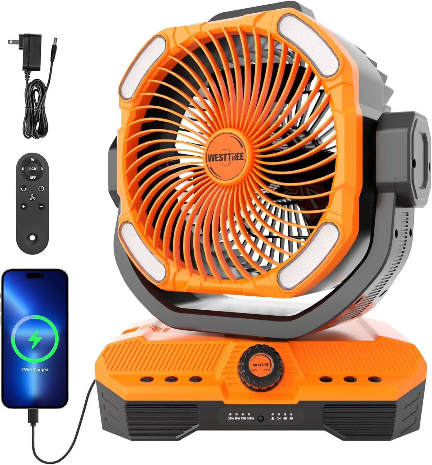 Battery Operated Large Airflow Fan,45000mAh Rechargeable Camping Cordless Fan with 360°Auto Oscillation & Timer, Queit Battery P
Battery Operated Large Airflow Fan,45000mAh Rechargeable Camping Cordless Fan with 360°Auto Oscillation & Timer, Queit Battery P