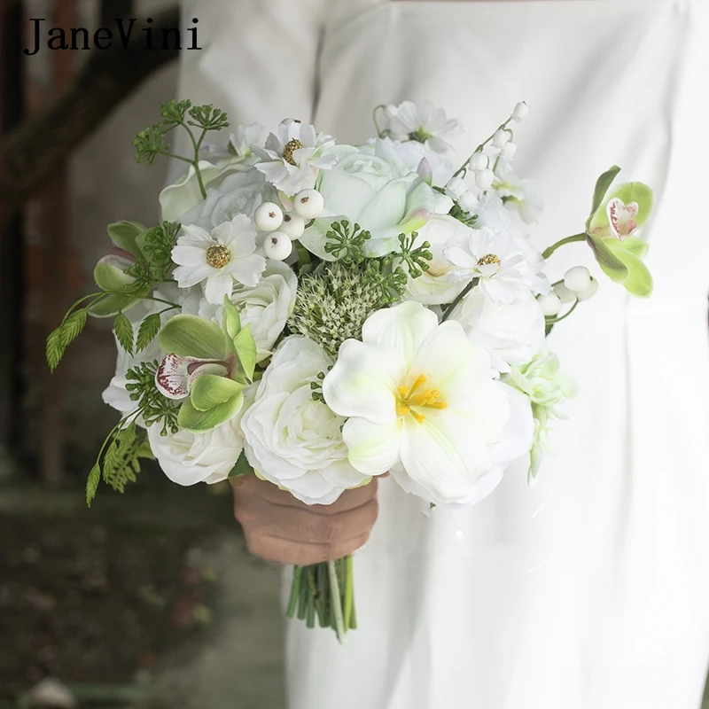 JaneVini White Flowers Artificial for Wedding Bouquet Garden Bridal Bouquet Handmade Bride Accessories Mariage Flores Blancas
JaneVini White Flowers Artificial for Wedding Bouquet Garden Bridal Bouquet Handmade Bride Accessories Mariage Flores Blancas