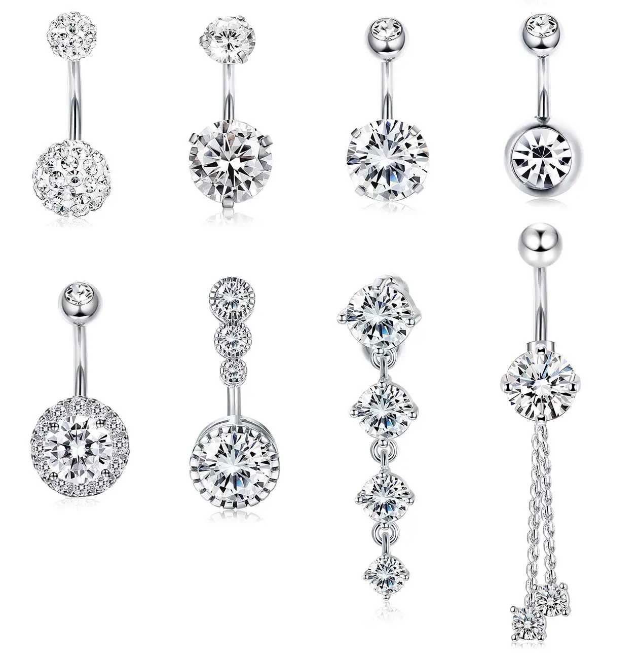 Drperfect 14G Dangle Belly Button Piercing for Women 316L Stainless Steel CZ Barbell Ring Navel Piercings Bars Body Jewelry
Drperfect 14G Dangle Belly Button Piercing for Women 316L Stainless Steel CZ Barbell Ring Navel Piercings Bars Body Jewelry