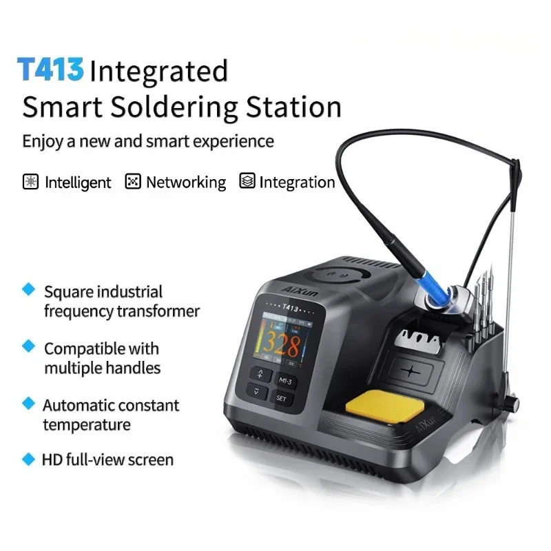【2026】AIXUN T413 Soldering Station, 200W Peak Power, Neural Temp Control 2.4" IPS Display WiFi/Bluetooth with T245 Handle
【2026】AIXUN T413 Soldering Station, 200W Peak Power, Neural Temp Control 2.4" IPS Display WiFi/Bluetooth with T245 Handle