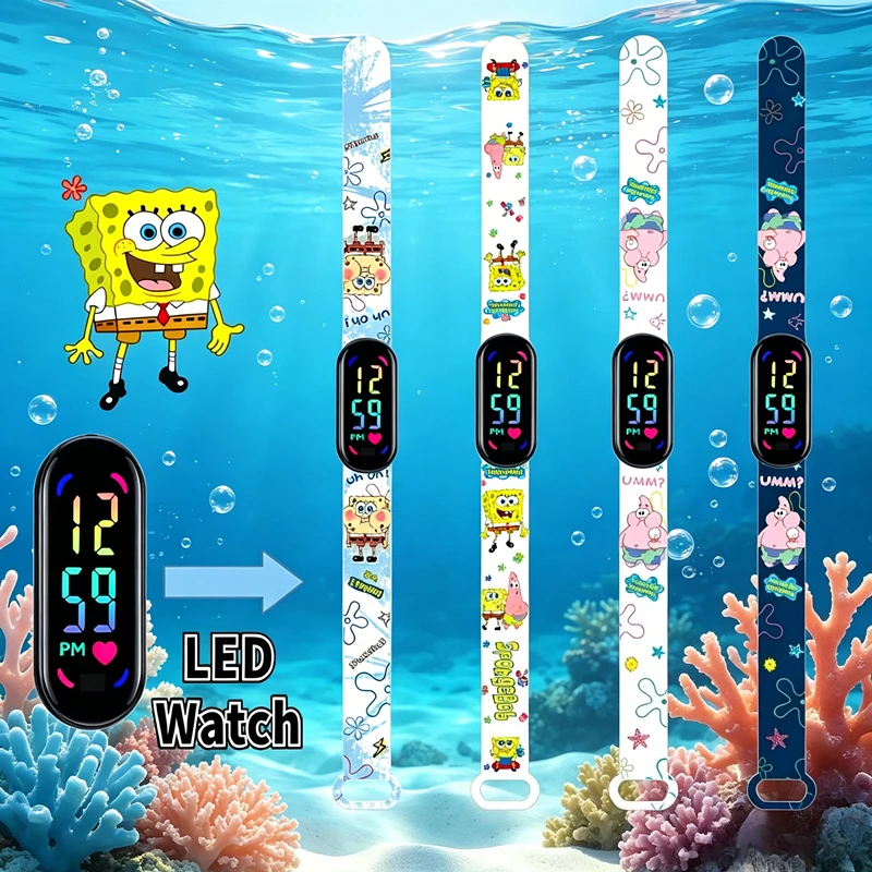 SpongeBob Print Kids LED Watch, Touch Screen Digital Wristwatch, Waterproof Sports Bracelet, Student Electronic Clock
SpongeBob Print Kids LED Watch, Touch Screen Digital Wristwatch, Waterproof Sports Bracelet, Student Electronic Clock