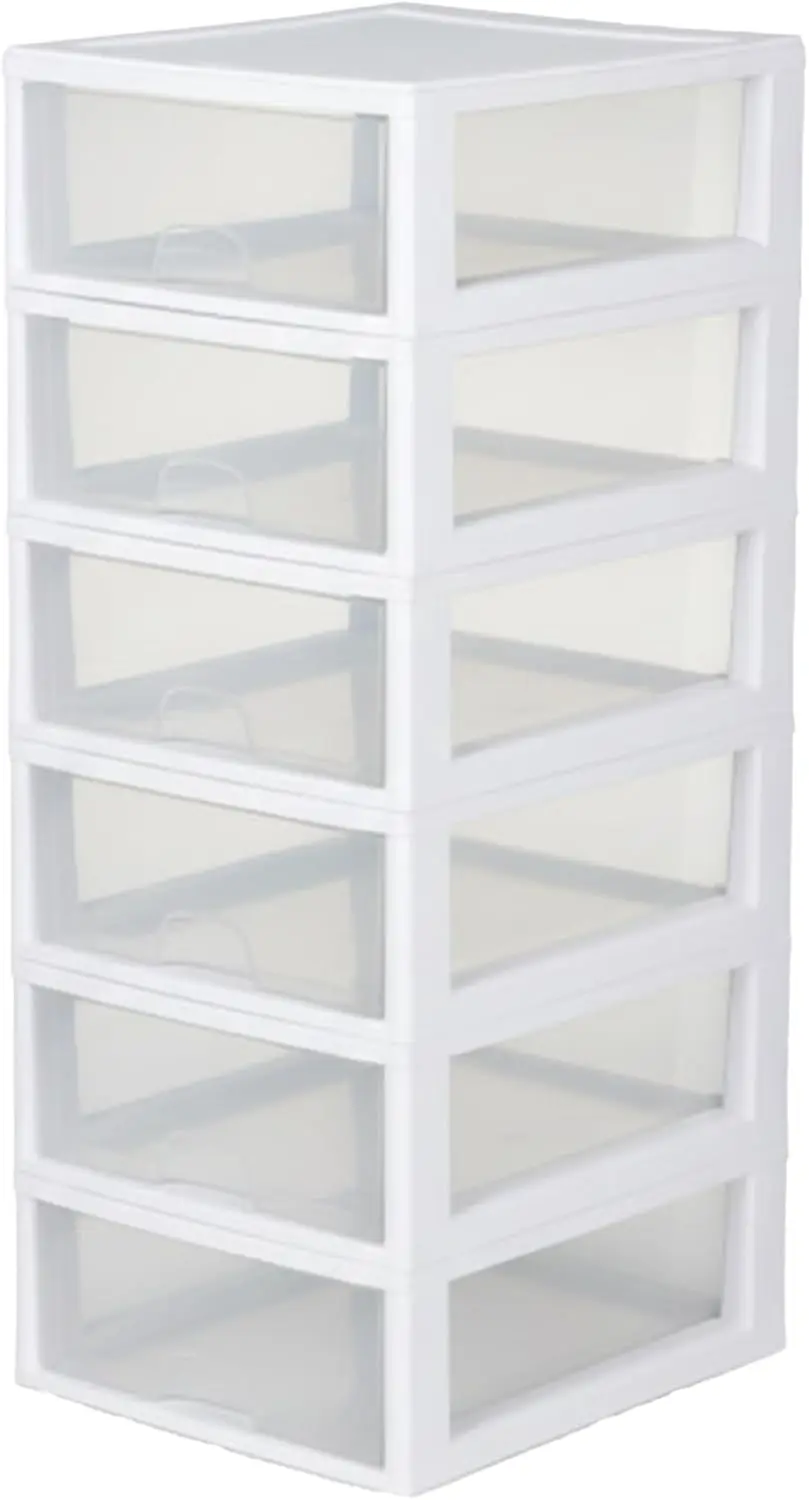 6-Pack Clear Stacking Drawer Organizer, Modular Plastic Storage for Clothes, Shoes, Craft Supplies
6-Pack Clear Stacking Drawer Organizer, Modular Plastic Storage for Clothes, Shoes, Craft Supplies