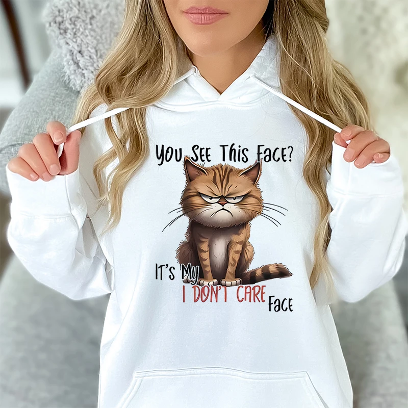 Женская толстовка с животными Cat You See This Face Print Модная толстовка с капюшоном Cat Dont Care Face Повседневная повседневная толстовка с капюшоном
Женская толстовка с животными Cat You See This Face Print Модная толстовка с капюшоном Cat Dont Care Face Повседневная повседневная толстовка с капюшоном