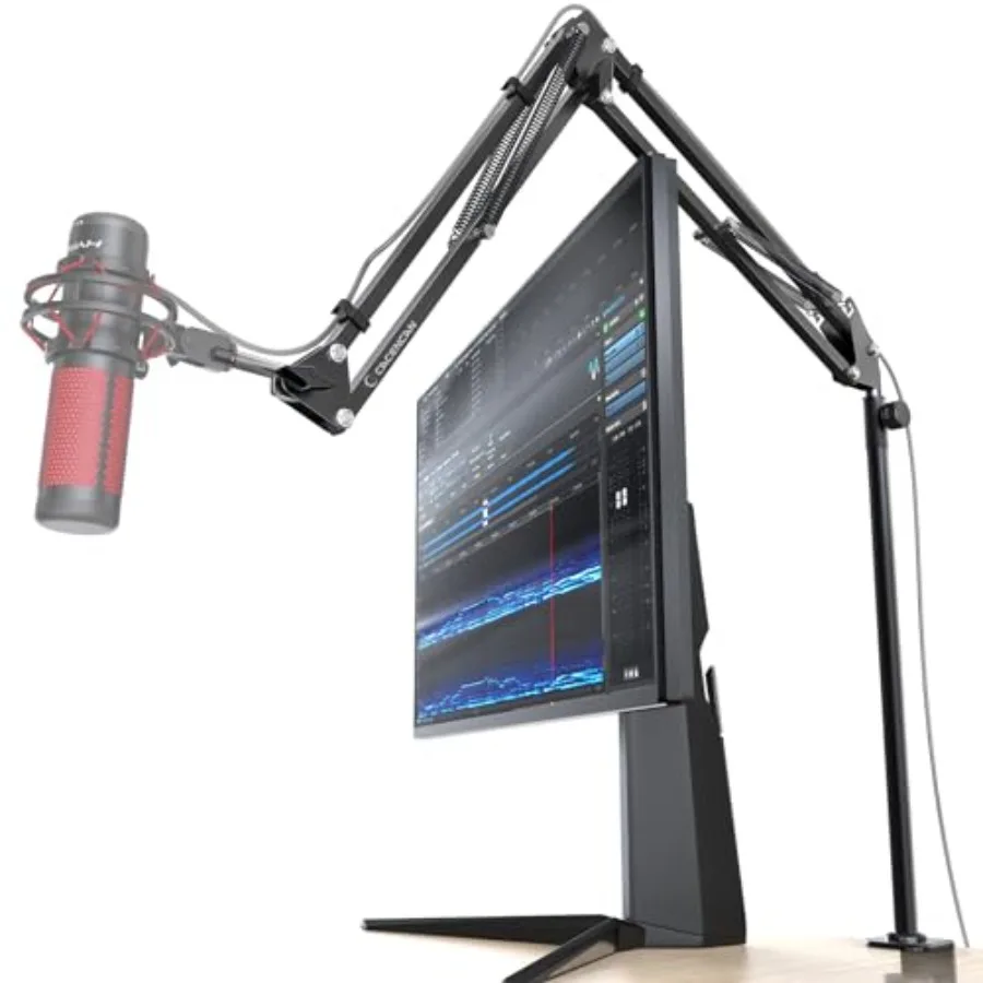 Boom Arm 360 Rotatable Microphone Stand with Desk Mount Foldable Desk Mic Arm with 3 8'' to 5 8'' Screw Adapter Microphone Arm
Boom Arm 360 Rotatable Microphone Stand with Desk Mount Foldable Desk Mic Arm with 3 8'' to 5 8'' Screw Adapter Microphone Arm