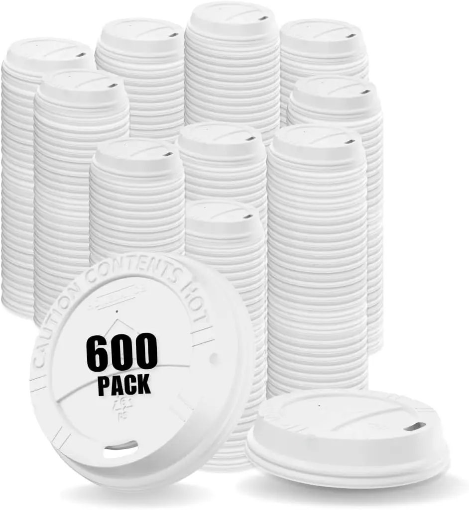 Упаковка из 600 белых одноразовых крышек для кофейных стаканов - герметичные, термостойкие и прочные, 10 унций, 12 унций, 16 унций
Упаковка из 600 белых одноразовых крышек для кофейных стаканов - герметичные, термостойкие и прочные, 10 унций, 12 унций, 16 унций