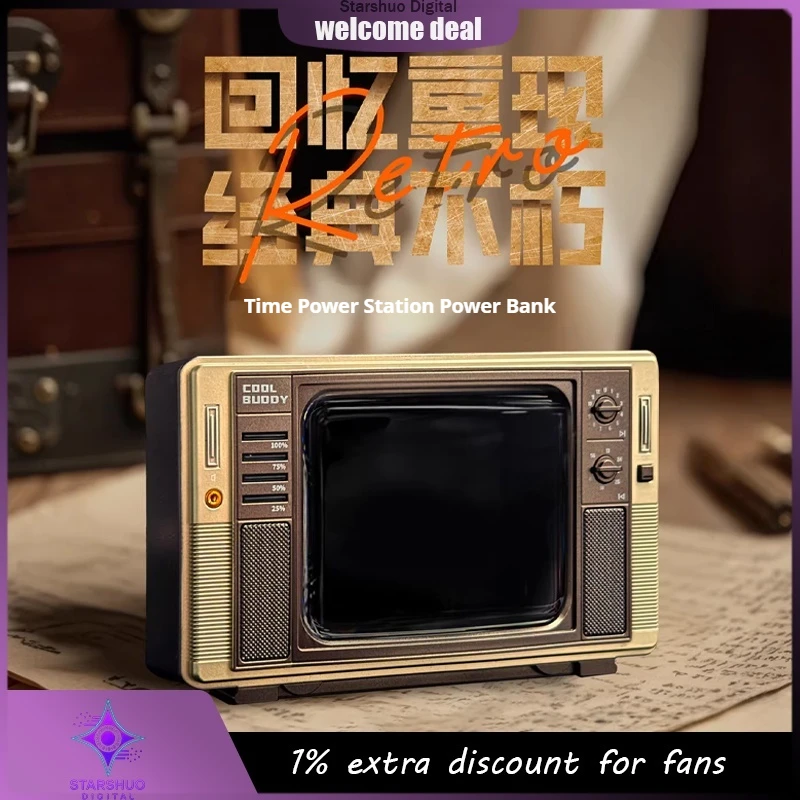 Semapa Винтажный ностальгический старый блок питания для телевизора, 10000 мАч, экран «сделай сам», портативный и компактный блок питания со встроенным кабелем для iPhone17
Semapa Винтажный ностальгический старый блок питания для телевизора, 10000 мАч, экран «сделай сам», портативный и компактный блок питания со встроенным кабелем для iPhone17