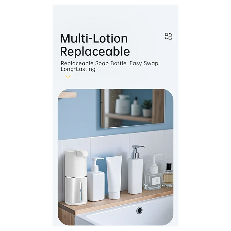 N04R Дозатор пенного мыла 380 мл Бесконтактный автоматический USB перезаряжаемый электрический дозатор пенного мыла
N04R Дозатор пенного мыла 380 мл Бесконтактный автоматический USB перезаряжаемый электрический дозатор пенного мыла