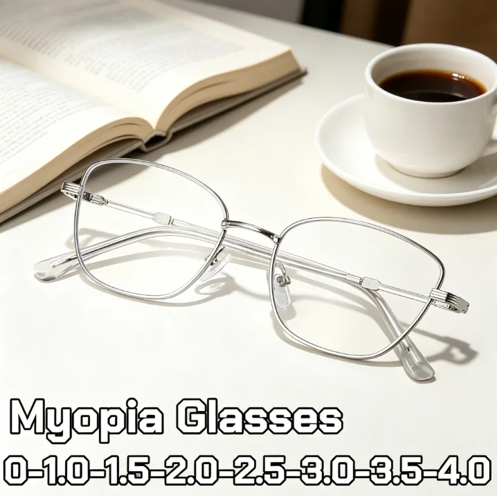 Retro Cat-Eye Metal Eyeglass Frames Myopia Glasses Anti Blue Light Eyeglasses For Men Women Daily Use 0 to -4.0 Diopters
Retro Cat-Eye Metal Eyeglass Frames Myopia Glasses Anti Blue Light Eyeglasses For Men Women Daily Use 0 to -4.0 Diopters