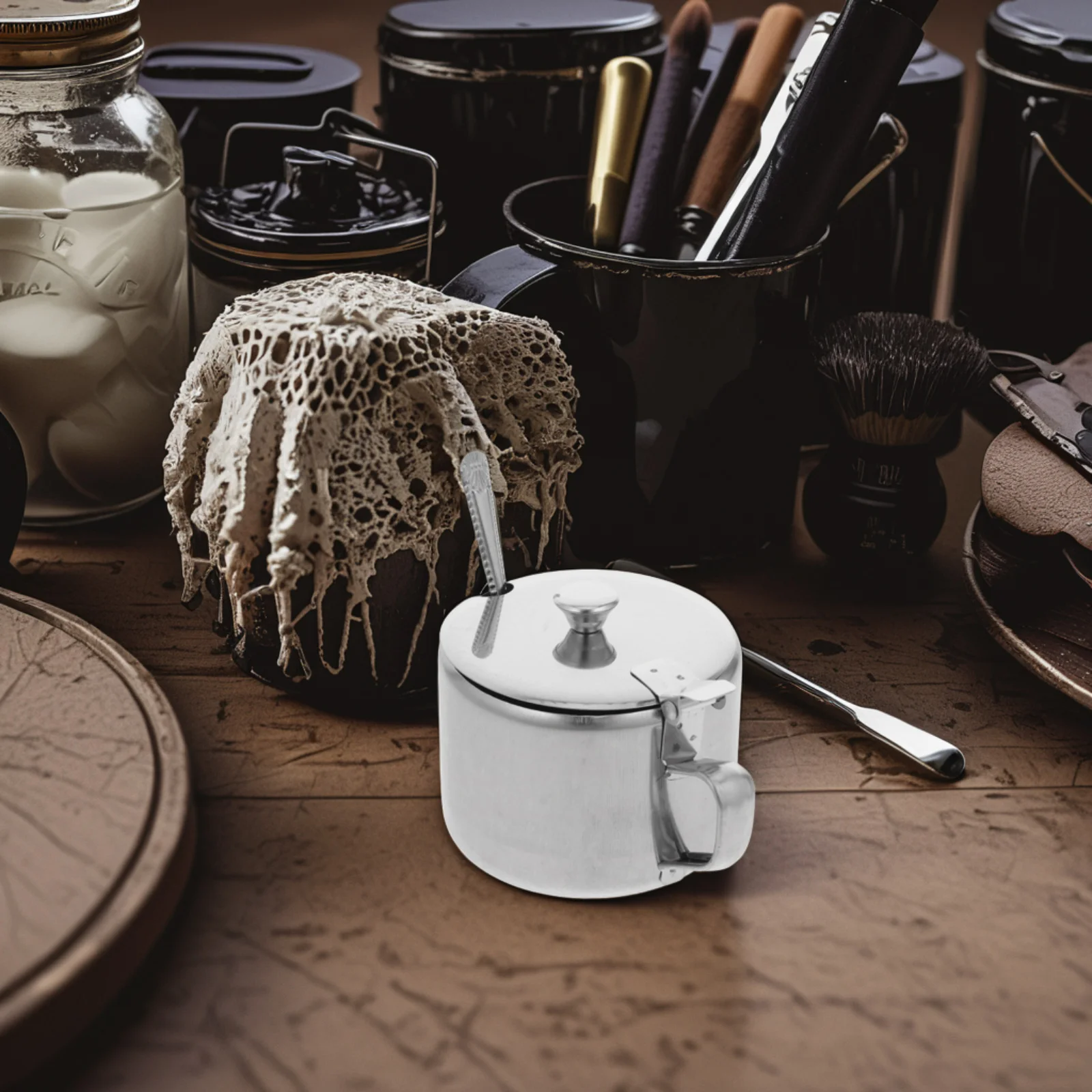 Stainless Steel Sugar Bowls Spice Jars with Lid Spoon Kitchen Condiment Containers Seasoning
Stainless Steel Sugar Bowls Spice Jars with Lid Spoon Kitchen Condiment Containers Seasoning