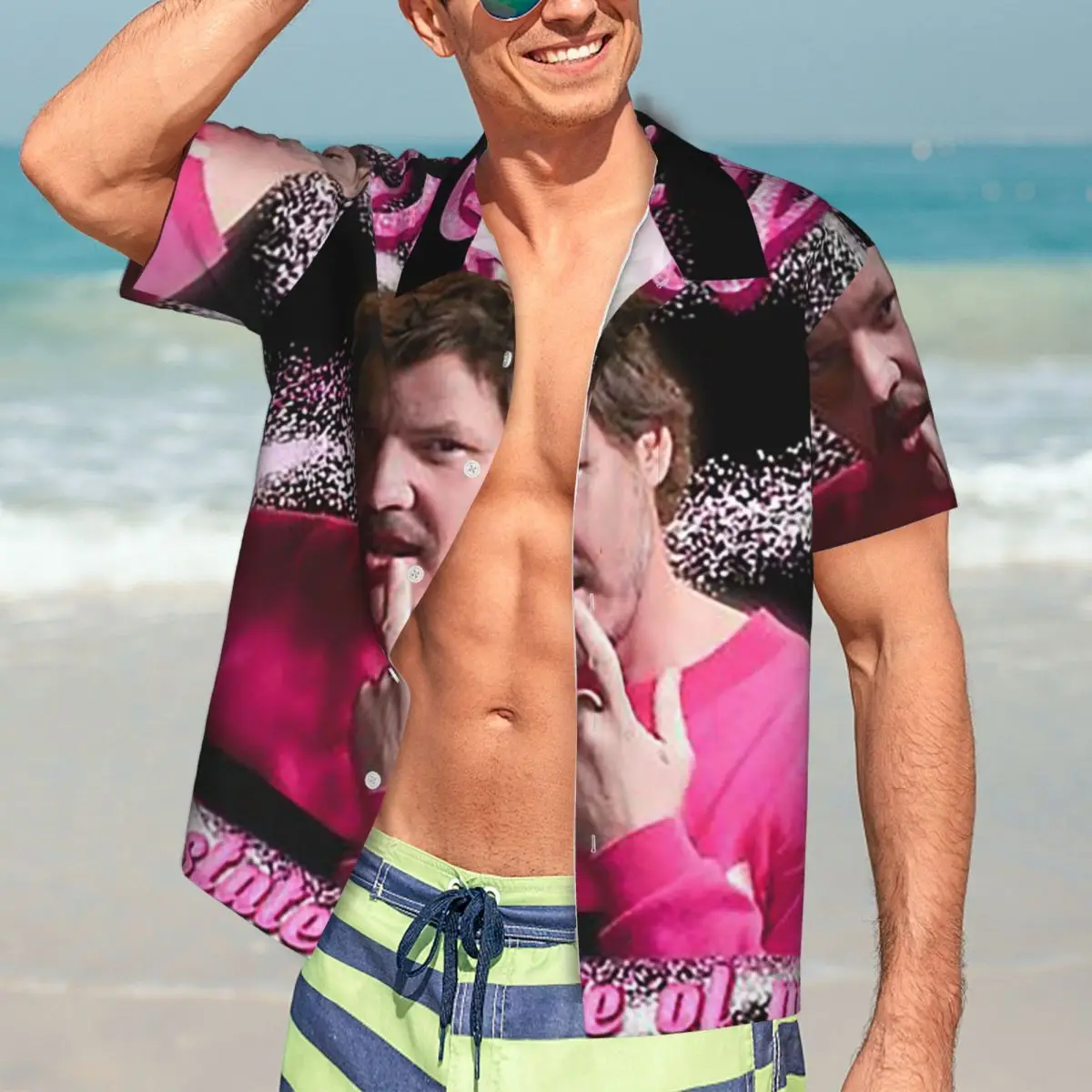 Pedro Pascal Sacred Heart Hawaiian Shirts Fashion Men Short Sleeve Shirt for Summer Beach Men's Button Tops
Pedro Pascal Sacred Heart Hawaiian Shirts Fashion Men Short Sleeve Shirt for Summer Beach Men's Button Tops