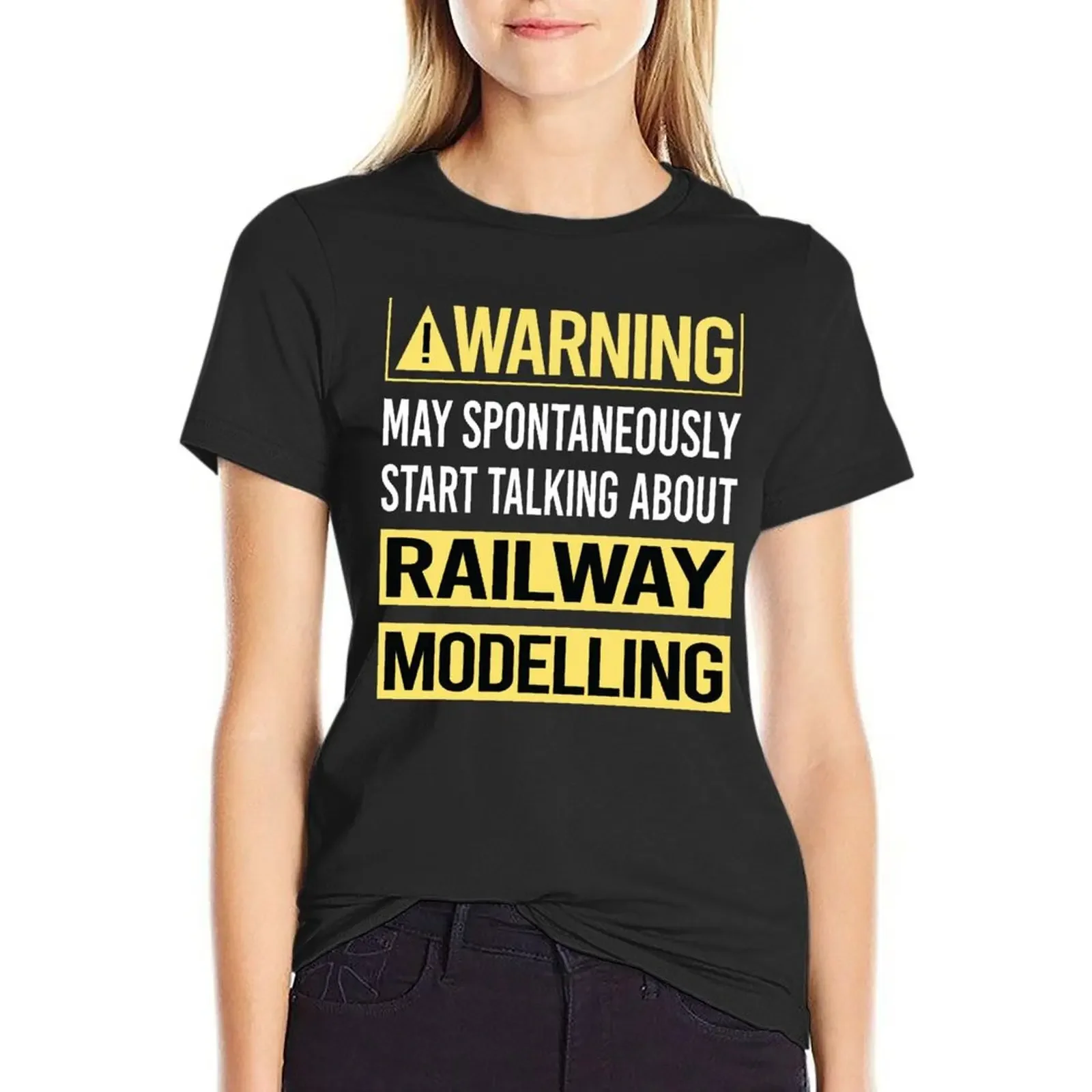 Warning About Railway Modelling Model Railroading Train Trains T-shirt Female clothing Blouse Women's tee shirt
Warning About Railway Modelling Model Railroading Train Trains T-shirt Female clothing Blouse Women's tee shirt