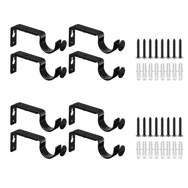 4/8pcs Durable Curtain Rod Holder Adjustable Hang Curtain Rod Holder Metal Rod Support Bracket for Wall Side Mount
4/8pcs Durable Curtain Rod Holder Adjustable Hang Curtain Rod Holder Metal Rod Support Bracket for Wall Side Mount