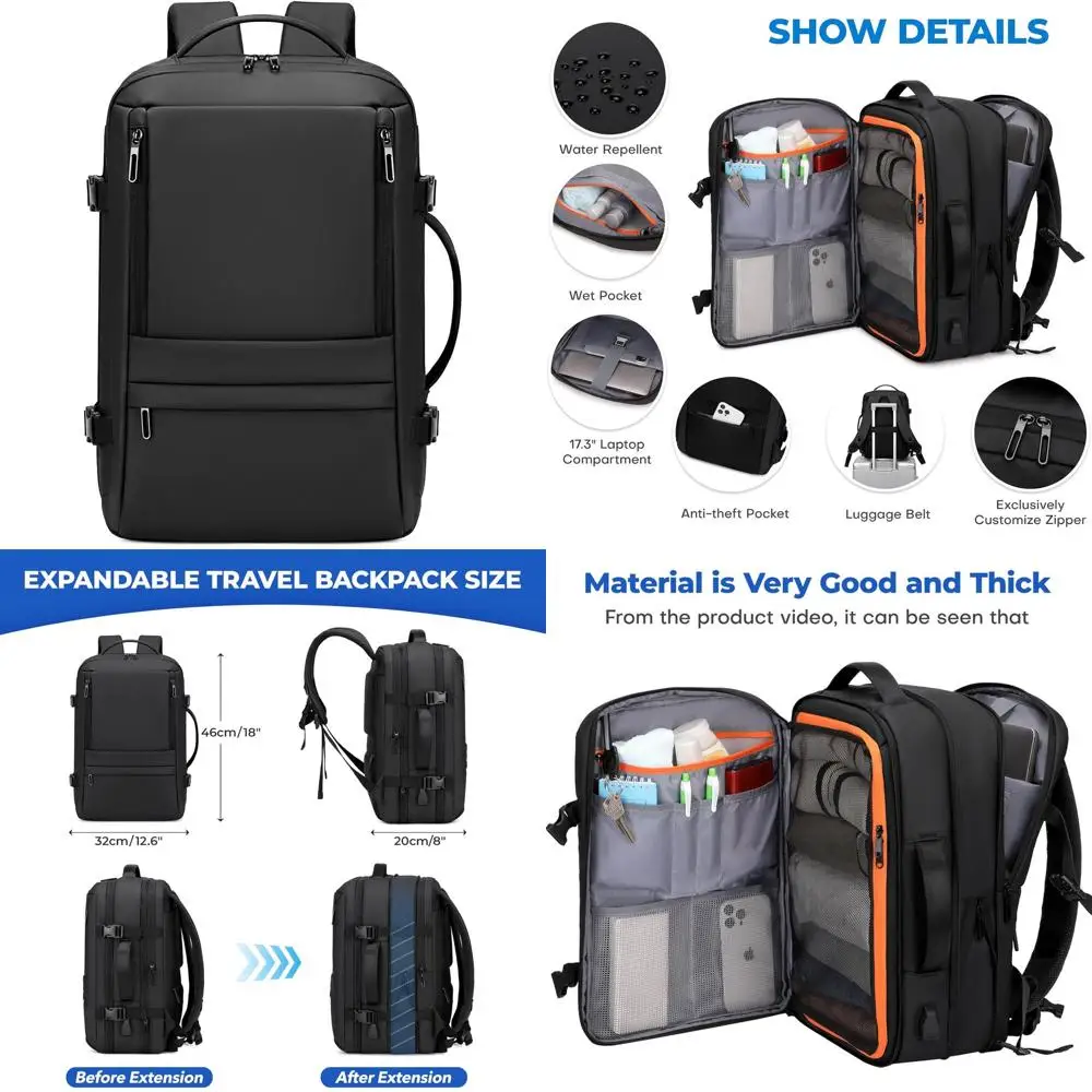 Расширяемая дорожная сумка-рюкзак объемом 35 л для авиаперелетов — одобренная к перевозке в качестве ручной клади сумка-рюкзак для мужчин и женщин, черная.
Расширяемая дорожная сумка-рюкзак объемом 35 л для авиаперелетов — одобренная к перевозке в качестве ручной клади сумка-рюкзак для мужчин и женщин, черная.