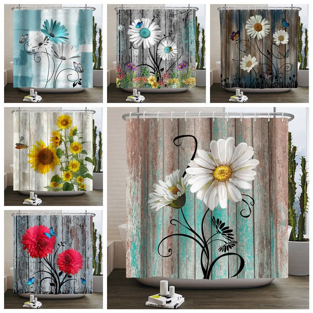 Rustic Vintage Wood Butterfly Flower Shower Curtain Waterproof Polyster Home Bathroom Curtain Bathtub Decor with 12 Free Hooks
Rustic Vintage Wood Butterfly Flower Shower Curtain Waterproof Polyster Home Bathroom Curtain Bathtub Decor with 12 Free Hooks
