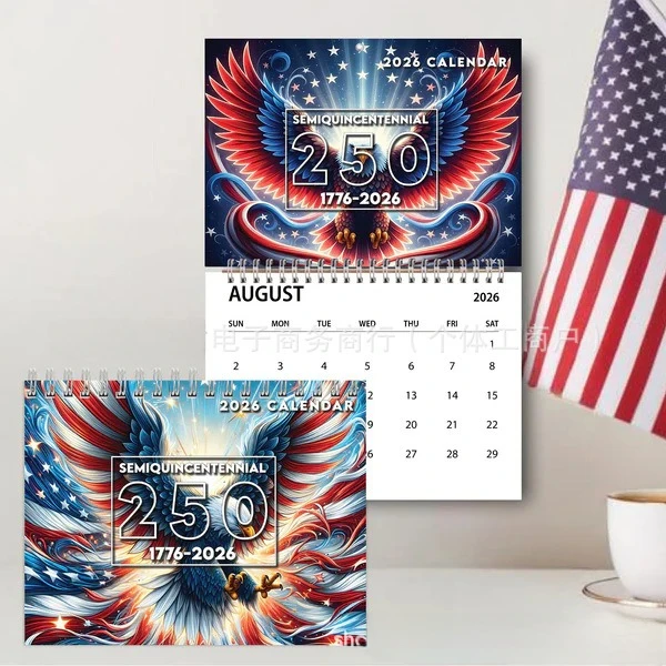 250 Years of America Wall Calendar Patriotic Theme Celebrating Independence Day History of USA Monthly Calendar
250 Years of America Wall Calendar Patriotic Theme Celebrating Independence Day History of USA Monthly Calendar