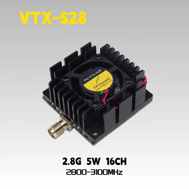 2.8G 3.1GHz 5W 16CH 2800-3100MHz FPVspeed VTX-S28 Wireless Analog Video Transmitter Module For Videography System
2.8G 3.1GHz 5W 16CH 2800-3100MHz FPVspeed VTX-S28 Wireless Analog Video Transmitter Module For Videography System