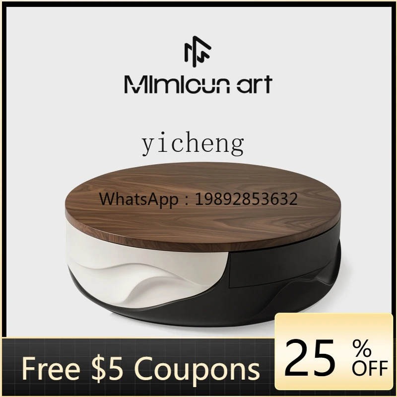 GZ modern minimalist art coffee table personalized creative fashion round tea table high sense low table
GZ modern minimalist art coffee table personalized creative fashion round tea table high sense low table