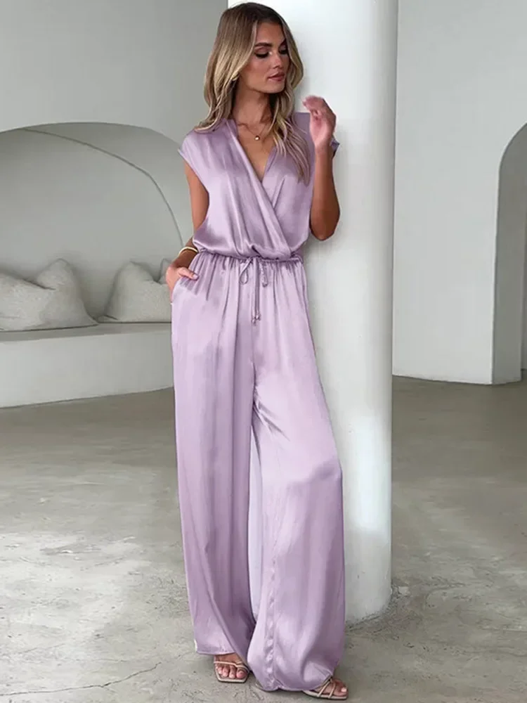 XIAOTANG Satin Long Pants Two Piece Set Women Deep V Neck Tank Top And Trouser Matching Sets Female Elegant Ruched Two Piece Set
XIAOTANG Satin Long Pants Two Piece Set Women Deep V Neck Tank Top And Trouser Matching Sets Female Elegant Ruched Two Piece Set