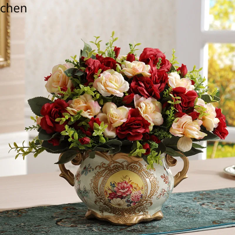 HYS Ceramic Vase Flower Container Decorative Ornament Creative Tabletop Flower Arrangement Decoration
HYS Ceramic Vase Flower Container Decorative Ornament Creative Tabletop Flower Arrangement Decoration