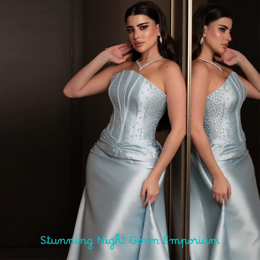 Exquisite Satin Evening Dress Luxury Beading Mermaid Party Dresses Delicate Panel Train Pearls Customized Special Occasion Gowns
Exquisite Satin Evening Dress Luxury Beading Mermaid Party Dresses Delicate Panel Train Pearls Customized Special Occasion Gowns