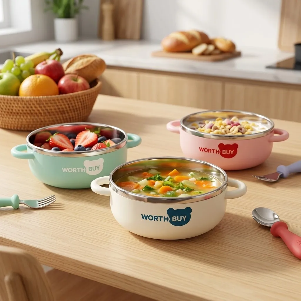 Cartoon 304 Stainless Steel Bowl Double Handles Anti-Scald Shatterproof Rice Fruit Ramen Salad Bowl Kids Student Tableware
Cartoon 304 Stainless Steel Bowl Double Handles Anti-Scald Shatterproof Rice Fruit Ramen Salad Bowl Kids Student Tableware