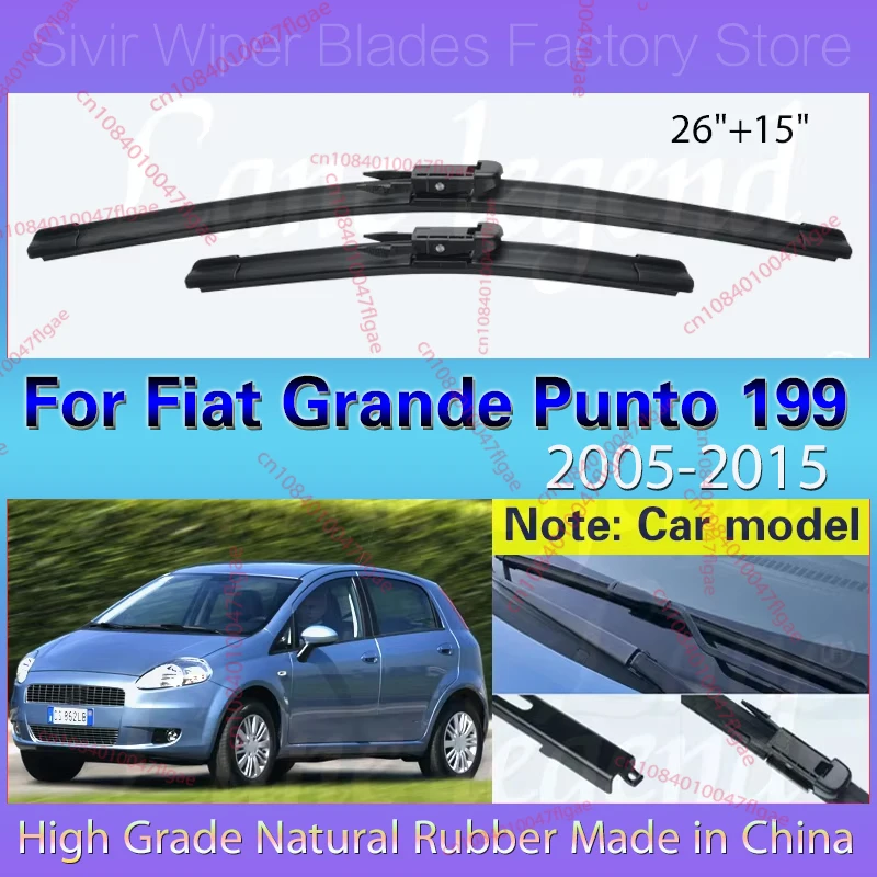 Car Front Wiper Blades For Fiat Grande Punto 199 2005-2015 Windshield Windscreen Window Car Rain Brushes Car Accessories 26"+15"
Car Front Wiper Blades For Fiat Grande Punto 199 2005-2015 Windshield Windscreen Window Car Rain Brushes Car Accessories 26"+15"