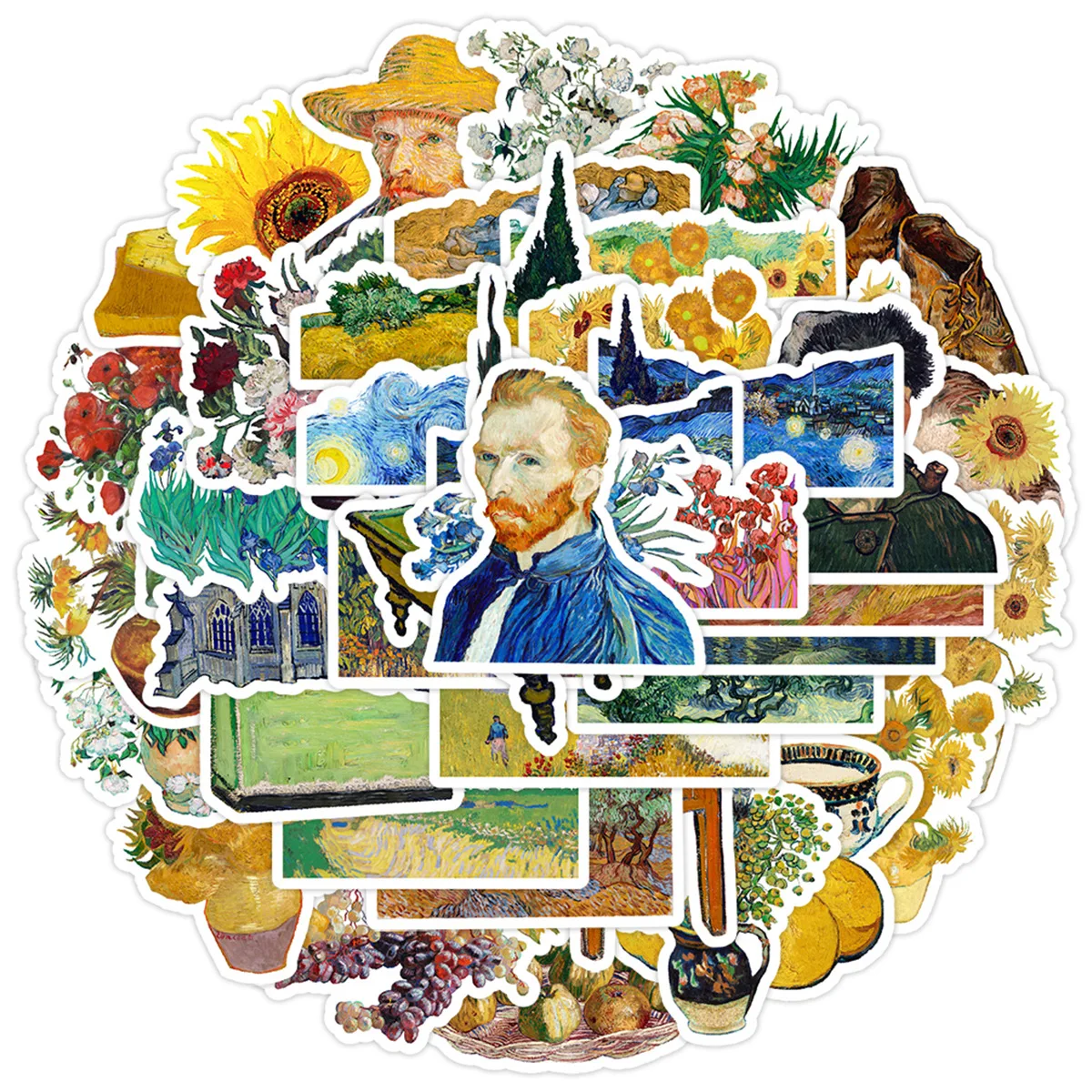 50PCS Painting Graffiti Stickers Vincent van Gogh Work Decoration DIY Kids Toys Suitcase Fridge Laptop Guitar Car Bike Decals
50PCS Painting Graffiti Stickers Vincent van Gogh Work Decoration DIY Kids Toys Suitcase Fridge Laptop Guitar Car Bike Decals