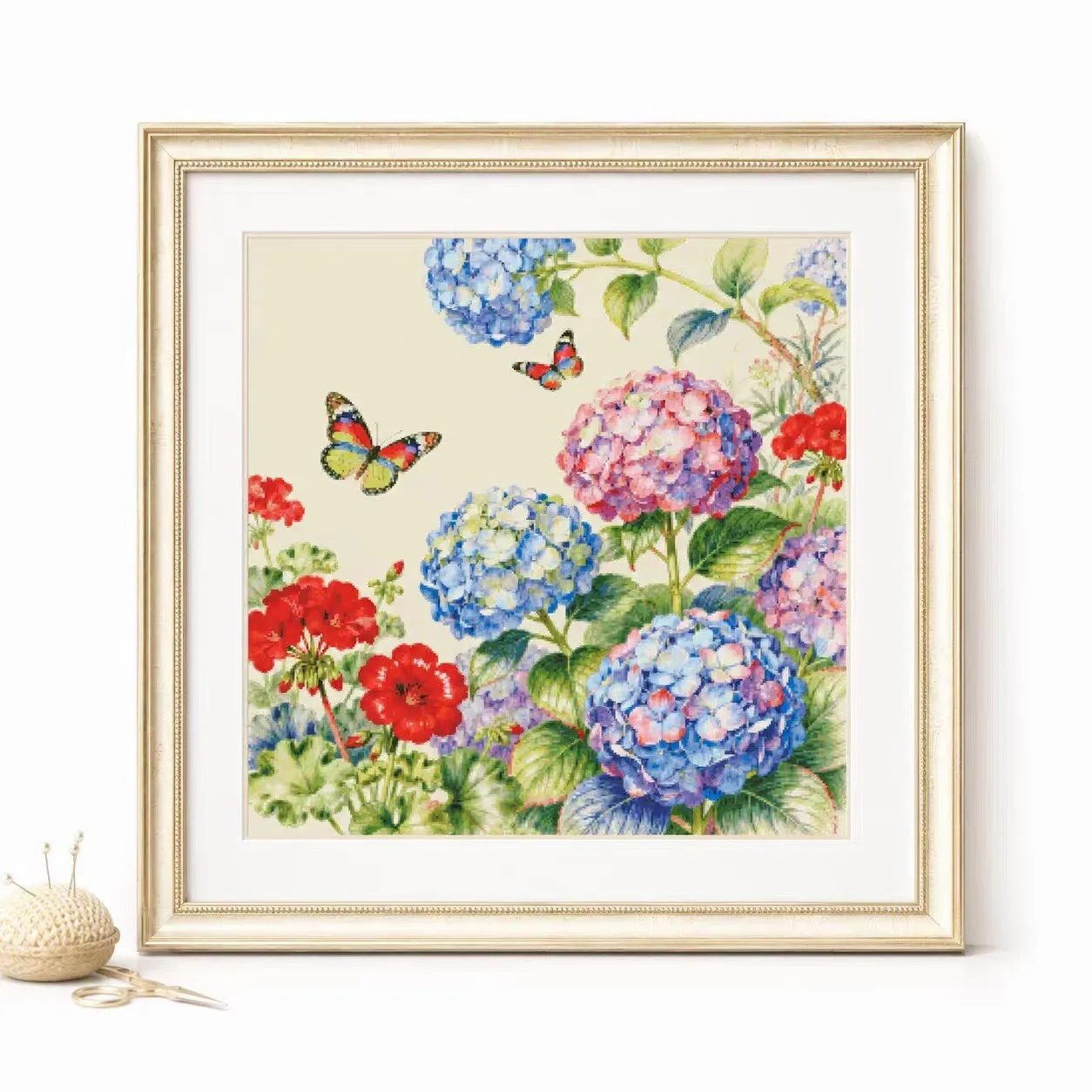 ZZ8770 - Butterfly Playing with hydrangeas 14CT 16CT 18CT Stamped Canvas Cross Stitch DIY Set Needlework Embroidery 107 Colors
ZZ8770 - Butterfly Playing with hydrangeas 14CT 16CT 18CT Stamped Canvas Cross Stitch DIY Set Needlework Embroidery 107 Colors