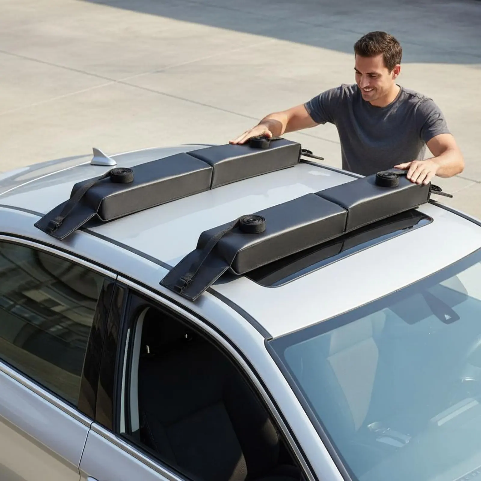 2 Pieces Kayak Roof Carrier Portable Foldable Roof Pads Surfboard Car Rack Sturdy Duty Kayak Car Rack Antioscillation
2 Pieces Kayak Roof Carrier Portable Foldable Roof Pads Surfboard Car Rack Sturdy Duty Kayak Car Rack Antioscillation