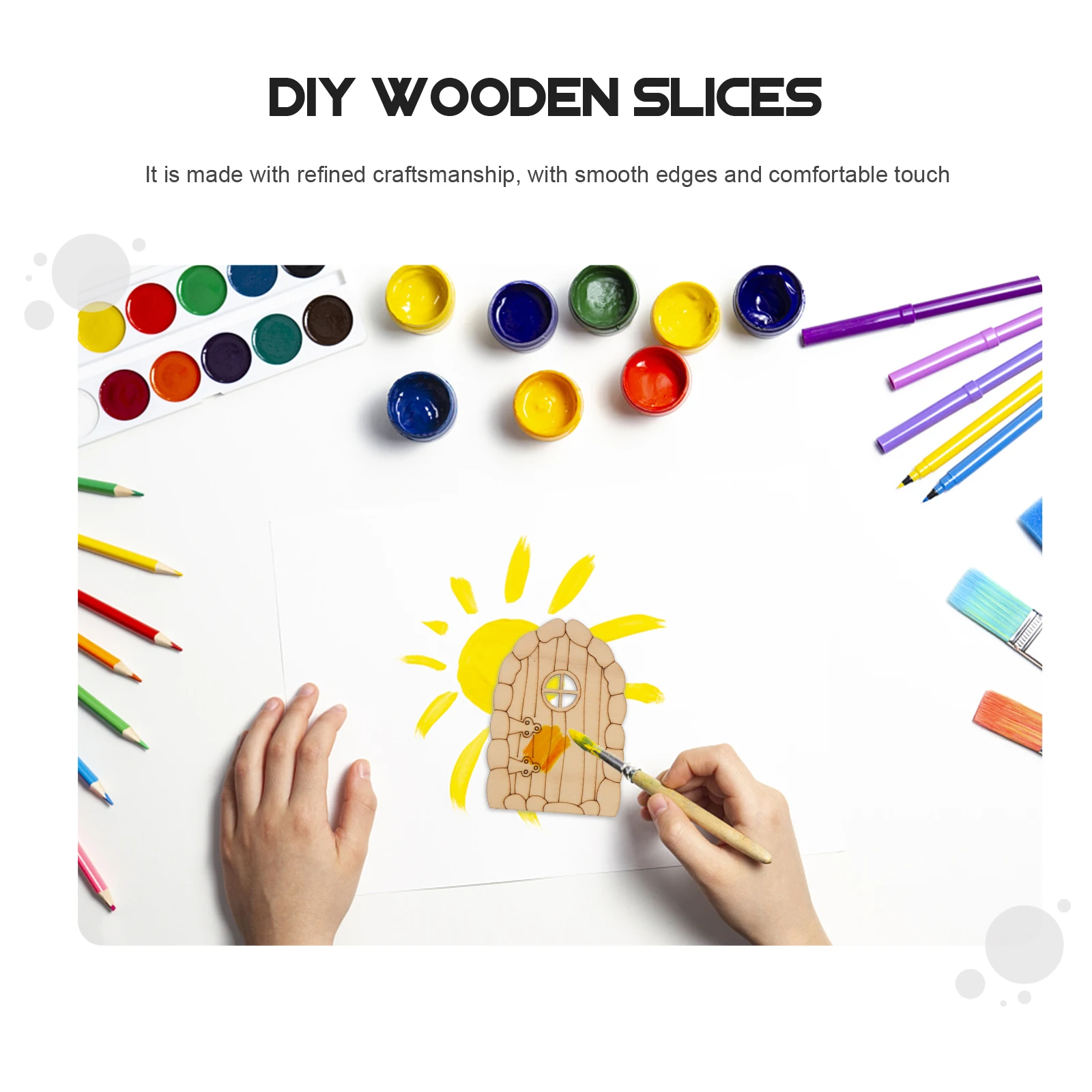 48pcs Wooden Slices Fairy Garden Door Unpainted DIY Craft Decoration Planks Kids Painting Toys Ornament Home Garden Decor
48pcs Wooden Slices Fairy Garden Door Unpainted DIY Craft Decoration Planks Kids Painting Toys Ornament Home Garden Decor