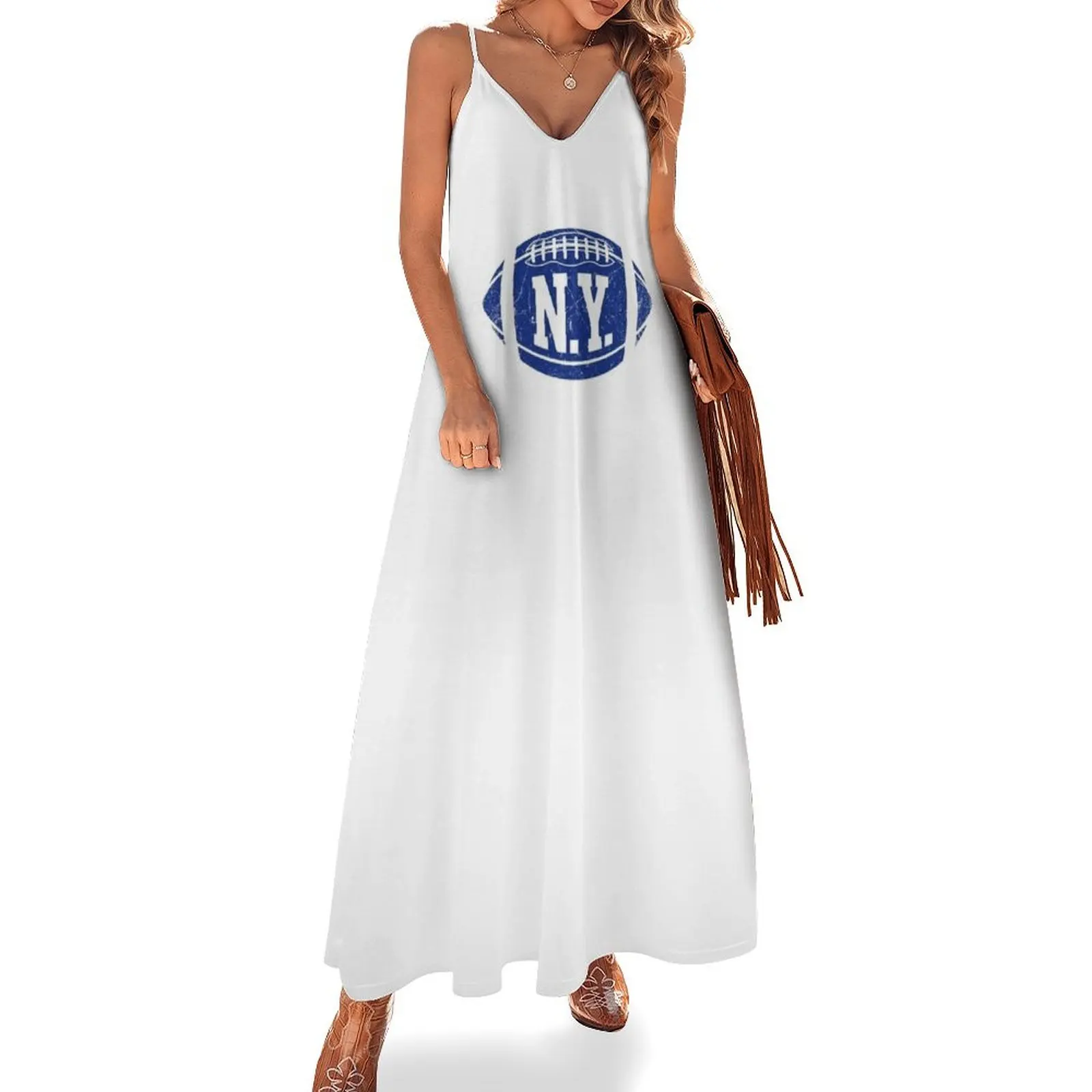 NYG Retro Football - White Sleeveless Dress Prom gown Summer dresses for women Dress
NYG Retro Football - White Sleeveless Dress Prom gown Summer dresses for women Dress