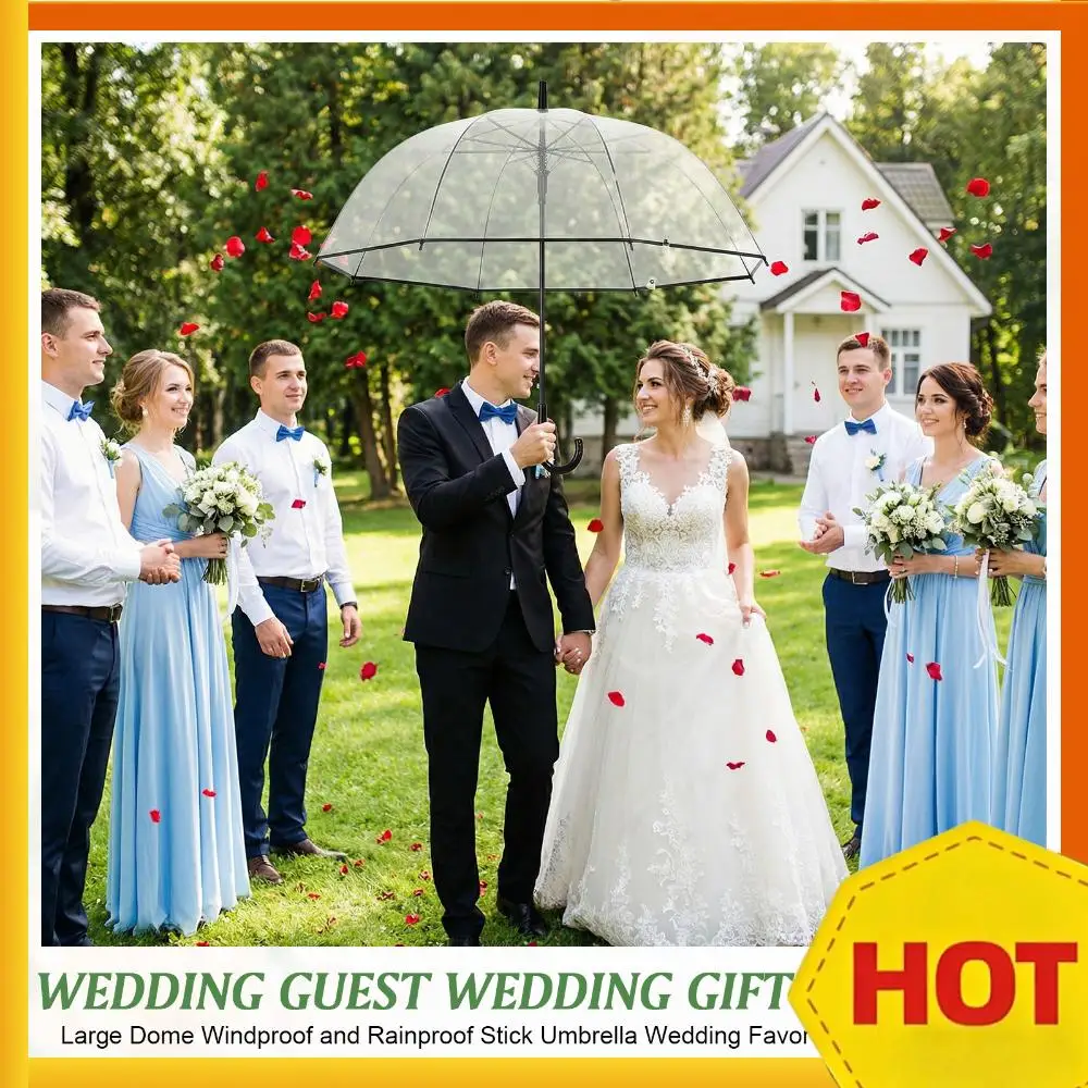 60pcs Clear Bubble Umbrellas Bulk 8 Ribs Windproof Transparent Wedding Umbrellas Guest Souvenirs for Wedding Party Bridal Favors
60pcs Clear Bubble Umbrellas Bulk 8 Ribs Windproof Transparent Wedding Umbrellas Guest Souvenirs for Wedding Party Bridal Favors