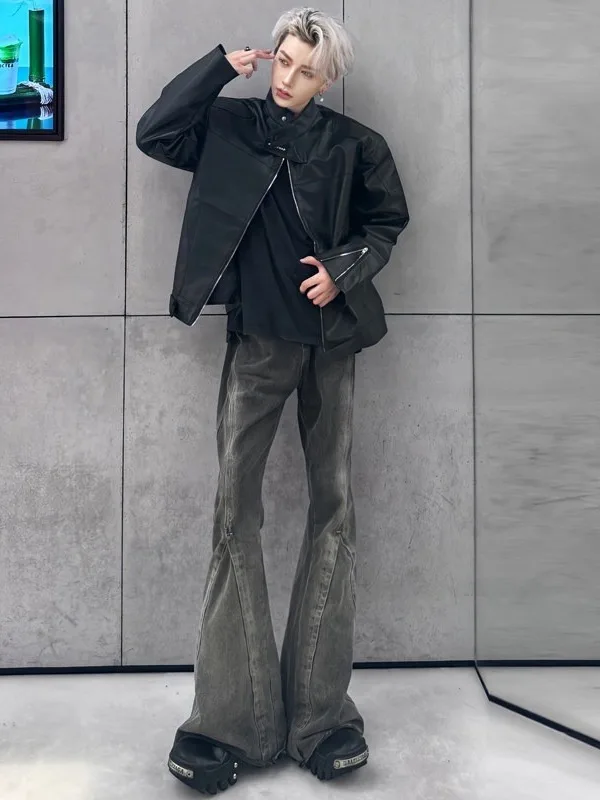 Washed Black Grey Men's Bell Bottom Jeans High Street Style Retro Vibe Clean Fit Casual Long Pants American Style Denim Jeans
Washed Black Grey Men's Bell Bottom Jeans High Street Style Retro Vibe Clean Fit Casual Long Pants American Style Denim Jeans