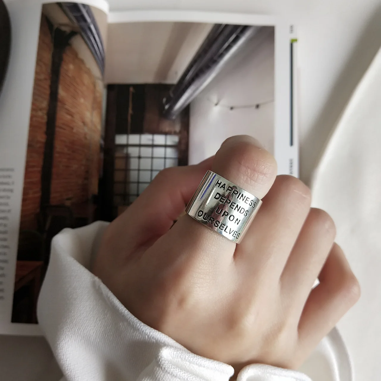 925 Sterling Silver Vintage Letters Open Finger Rings for Women Men Lover Fashion Trendy Retro Anillos Party Gifts Accessories
925 Sterling Silver Vintage Letters Open Finger Rings for Women Men Lover Fashion Trendy Retro Anillos Party Gifts Accessories